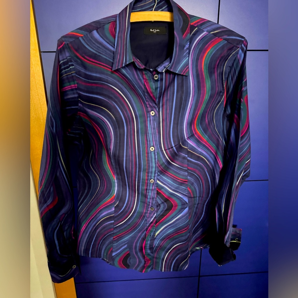Paul Smith Colorful Striped Button-Up Shirt